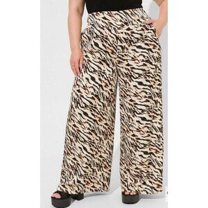Torrid Zebra Print Wide Leg Pants Size 1X